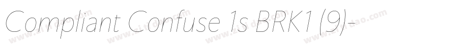 Compliant Confuse 1s BRK1 (9)字体转换